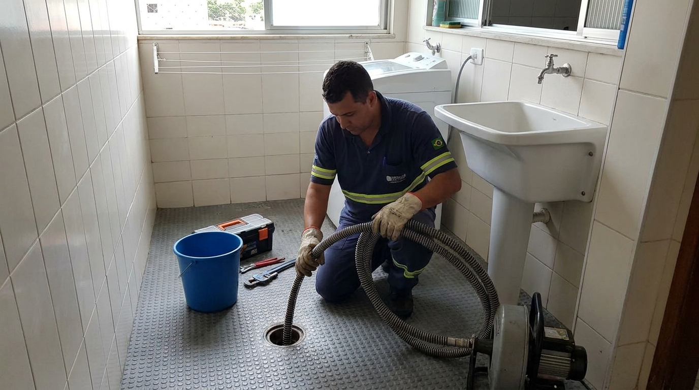 Desentupimento de ralo residencial em São Luís‑MA
